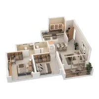 Codename Sankalp Ravet 2 BHK Floor Plan Image